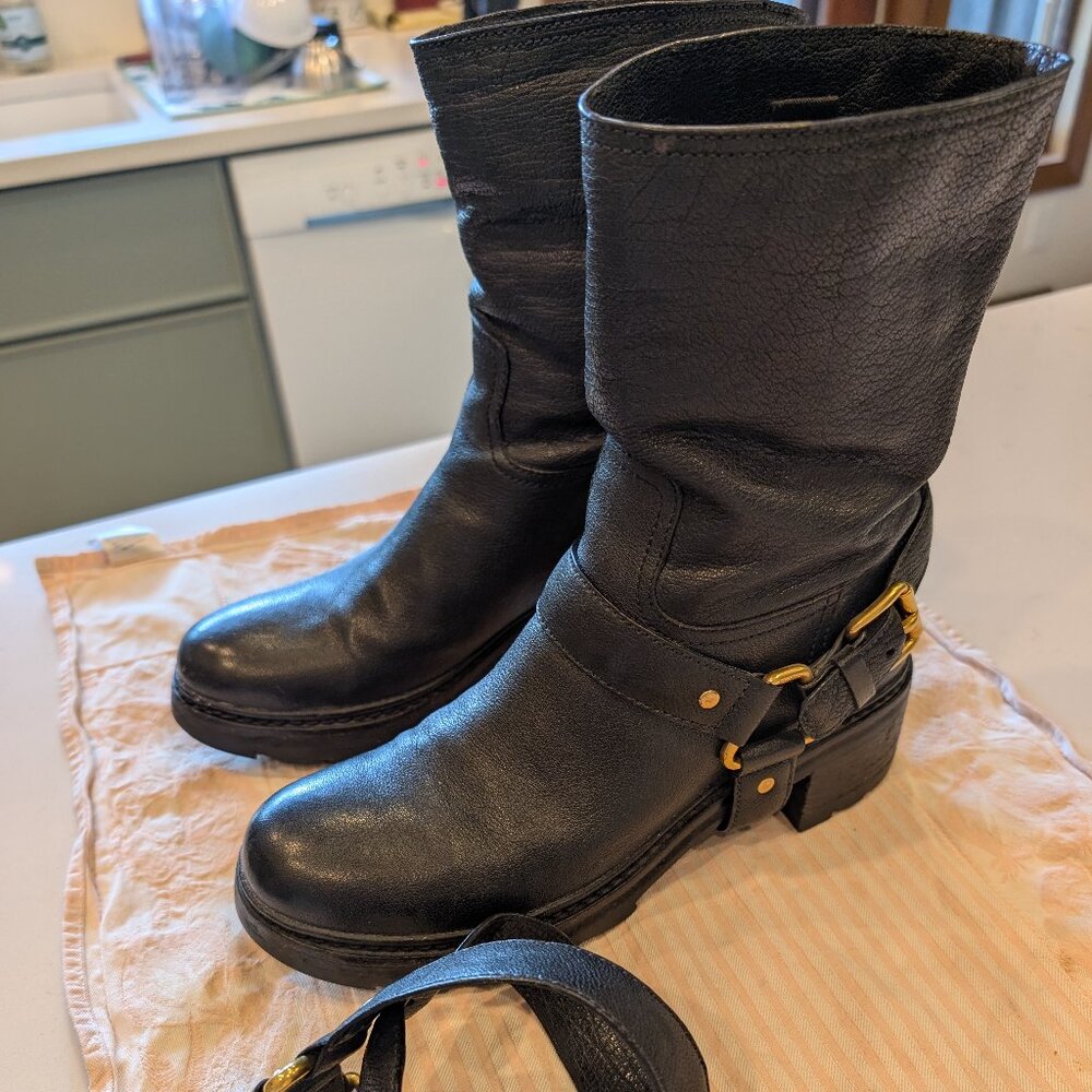 Prada Moto Boots - size 7.5-8
